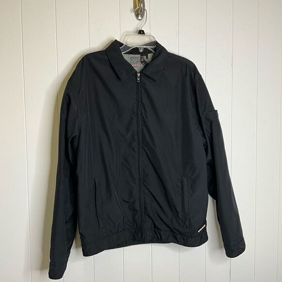 Quiksilver Mens Large Full Zip Front Jacket Navy Blue Pockets Polyester Fill - Picture 1 of 16